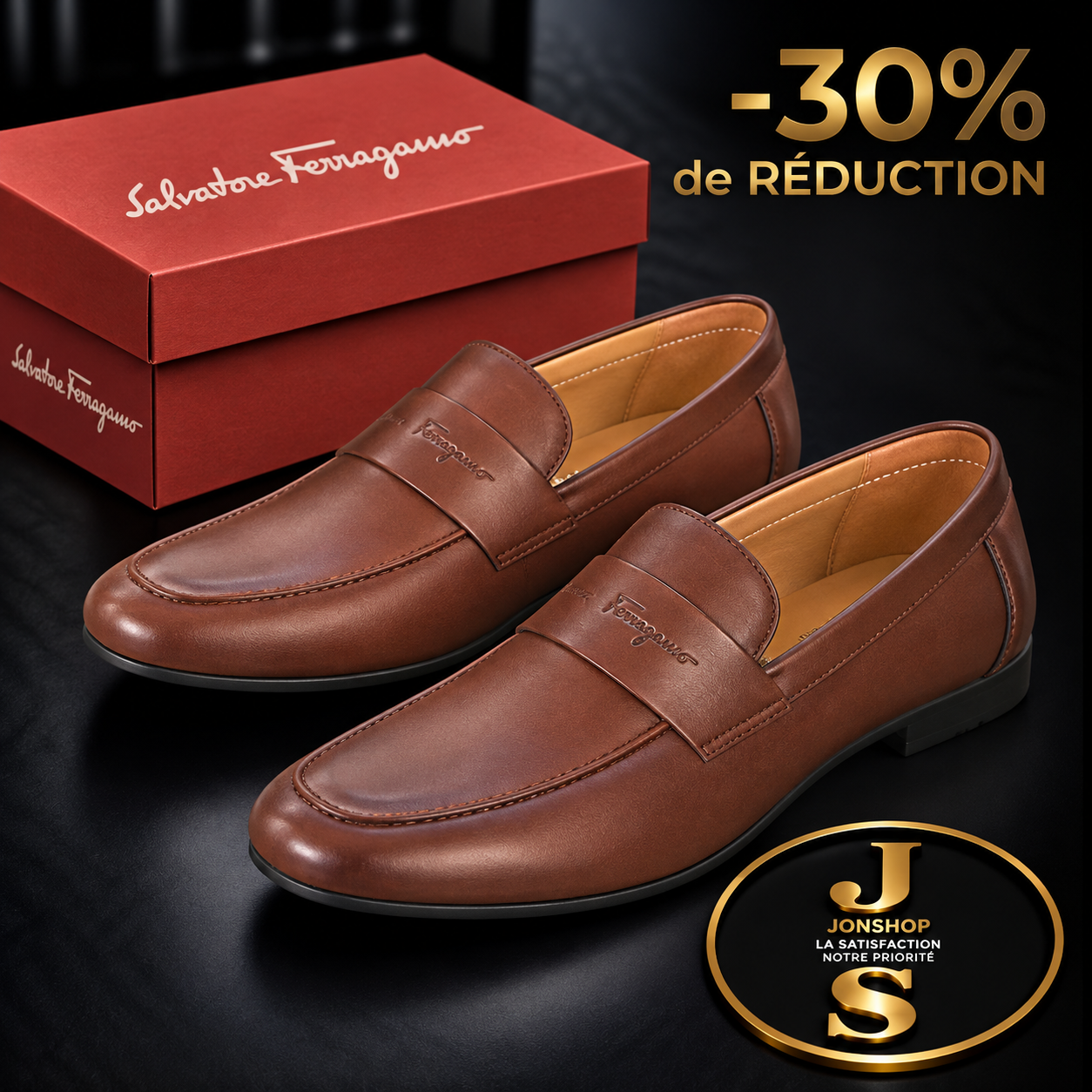 Mocassin Salvatore Ferragamo – Marron — en vente au Sénégal chez JON Express Shop