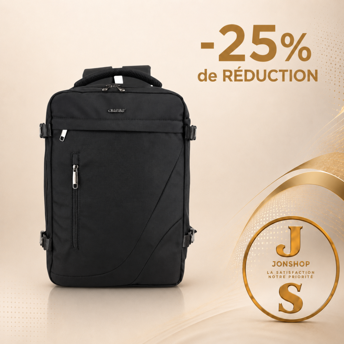 Sac à dos Voyage Noir — en vente au Sénégal chez JON Express Shop